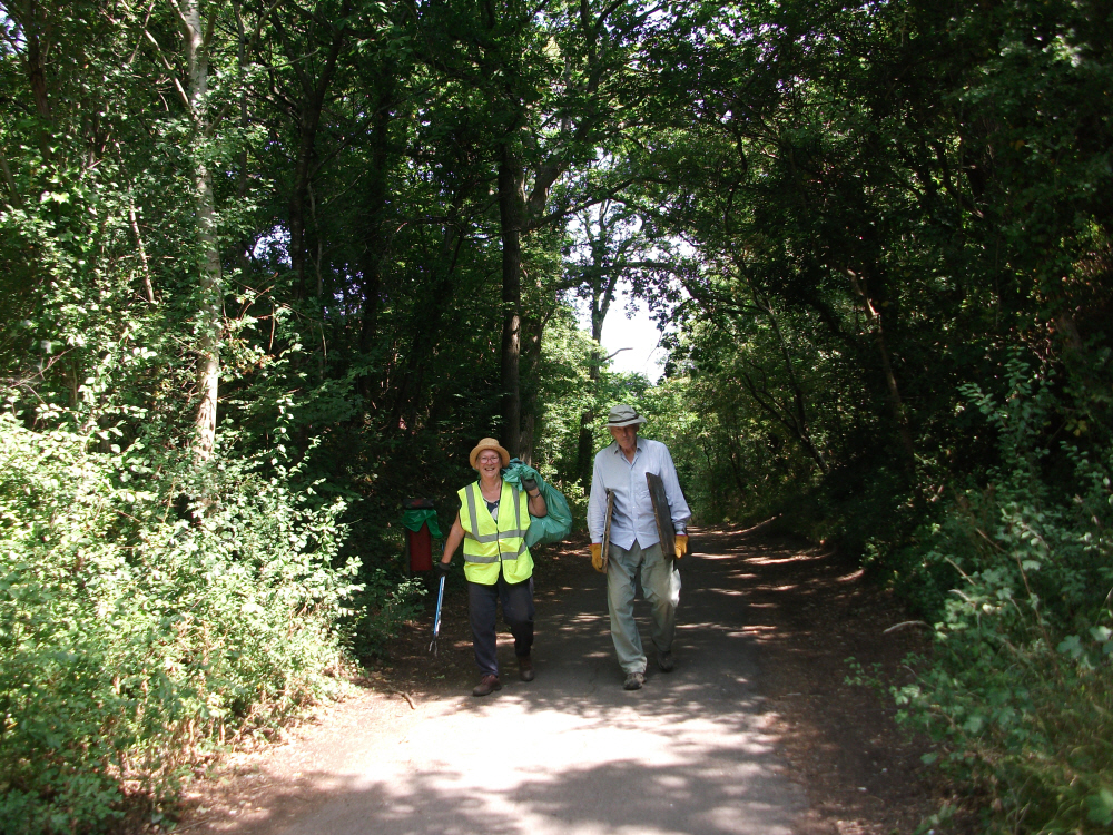 litter picking in McIlroys Park